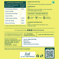 Nutritional Information of Moroccan Mint Tea - Chit chat chai
